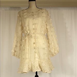 Pink Lily Ivory Dress- new without tags. Size M